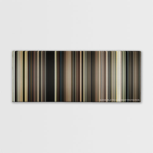 The Master movie barcode canvas print, the whole film as stripes of color