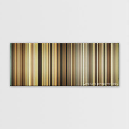 42 color palette canvas print: thousands of thin vertical stripes of color
