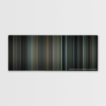 Inside Llewyn Davis color palette canvas print: thousands of thin vertical stripes of color