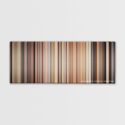 The Parent Trap color palette canvas print: thousands of thin vertical stripes of color