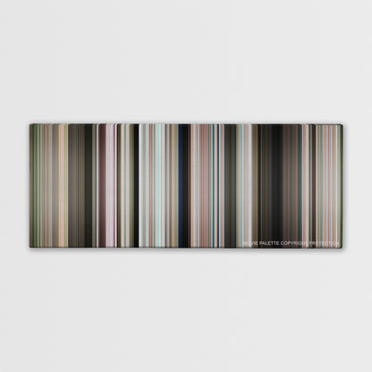 The Way, Way Back color palette canvas print: thousands of thin vertical stripes of color