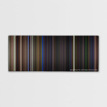 Beetlejuice color palette canvas print: thousands of thin vertical stripes of color
