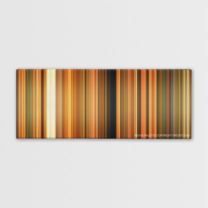 Curse of the Golden Flower color palette canvas print: thousands of thin vertical stripes of color