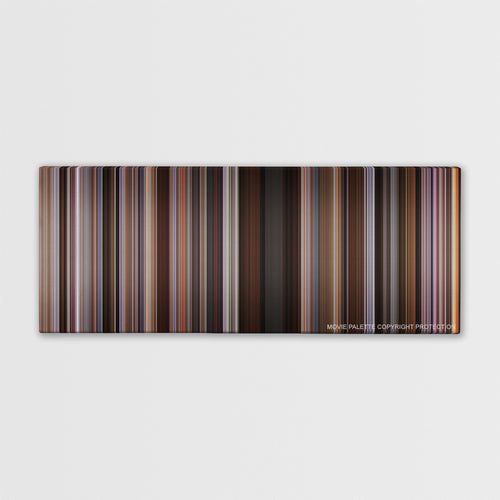The Lake House color palette canvas print: thousands of thin vertical stripes of color