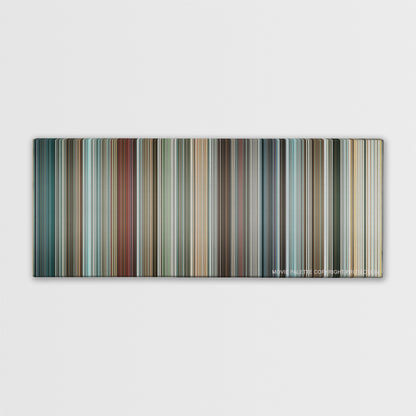 Crank: High Voltage color palette canvas print: thousands of thin vertical stripes of color