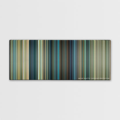 Transformers color palette canvas print: thousands of thin vertical stripes of color