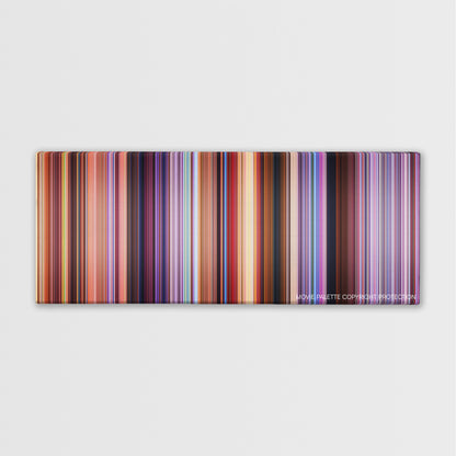 Speed Racer color palette canvas print: thousands of thin vertical stripes of color