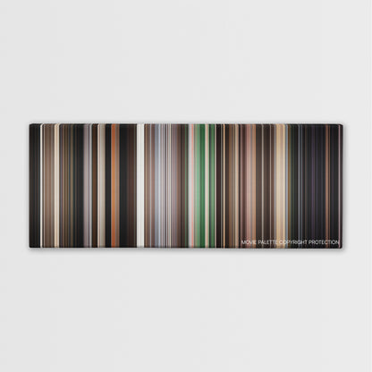 The Disaster Artist color palette canvas print: thousands of thin vertical stripes of color