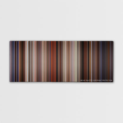 Last Action Hero color palette canvas print: thousands of thin vertical stripes of color