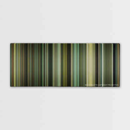 Never Let Me Go color palette canvas print: thousands of thin vertical stripes of color