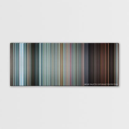 Shaun of the Dead color palette canvas print: thousands of thin vertical stripes of color