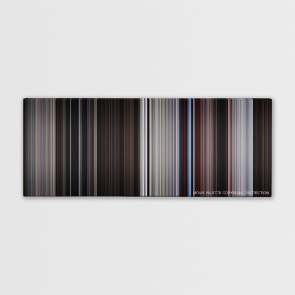 Conan the Barbarian color palette canvas print: thousands of thin vertical stripes of color