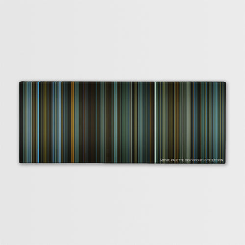The Girl with the Dragon Tattoo color palette canvas print: thousands of thin vertical stripes of color