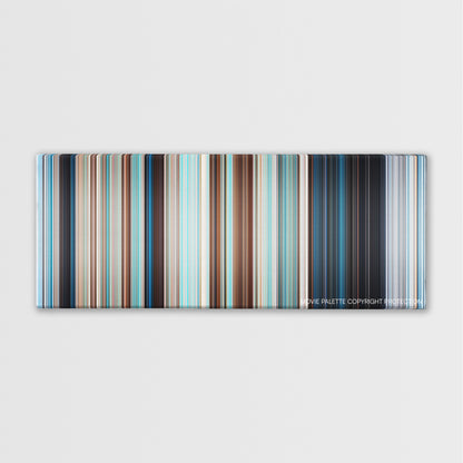 Free Willy color palette canvas print: thousands of thin vertical stripes of color