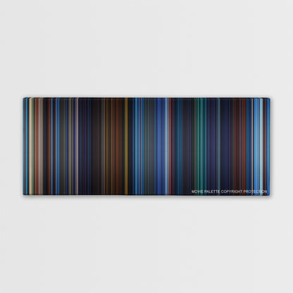 Atlantis: The Lost Empire color palette canvas print: thousands of thin vertical stripes of color