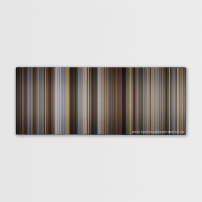 I Love You, Man color palette canvas print: thousands of thin vertical stripes of color