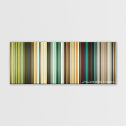 The Losers color palette canvas print: thousands of thin vertical stripes of color
