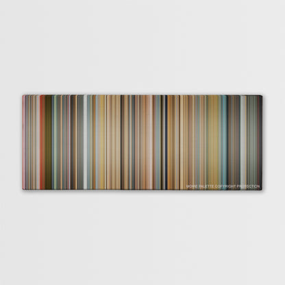 Good Bye Lenin! color palette canvas print: thousands of thin vertical stripes of color