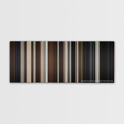 Dogville color palette canvas print: thousands of thin vertical stripes of color