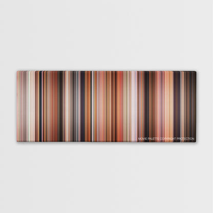 Volver color palette canvas print: thousands of thin vertical stripes of color