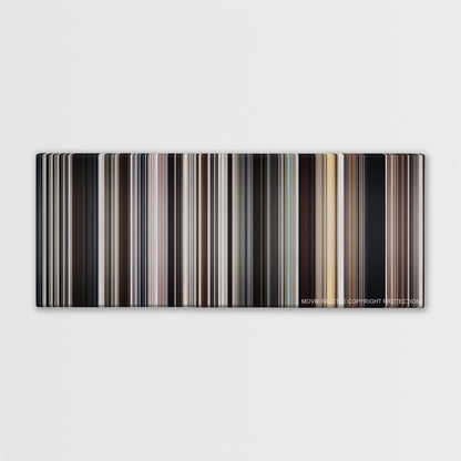 There Will Be Blood color palette canvas print: thousands of thin vertical stripes of color