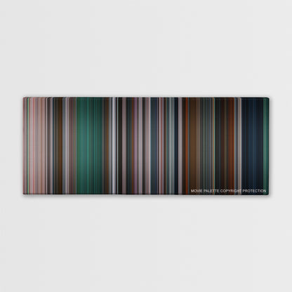 The Fast and the Furious: Tokyo Drift color palette canvas print: thousands of thin vertical stripes of color