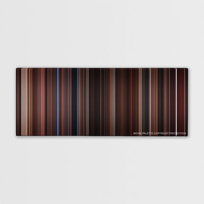 The Lost Boys color palette canvas print: thousands of thin vertical stripes of color