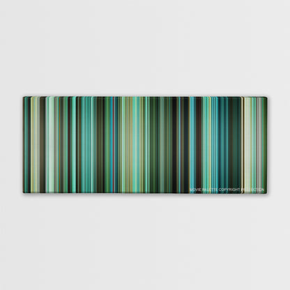 Venom color palette canvas print: thousands of thin vertical stripes of color