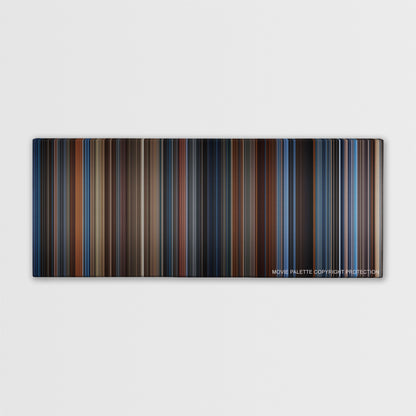 Captain America: The First Avenger color palette canvas print: thousands of thin vertical stripes of color