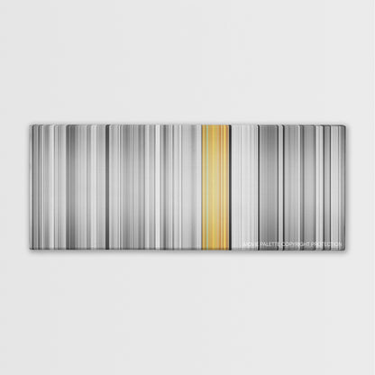 Clerks color palette canvas print: thousands of thin vertical stripes of color