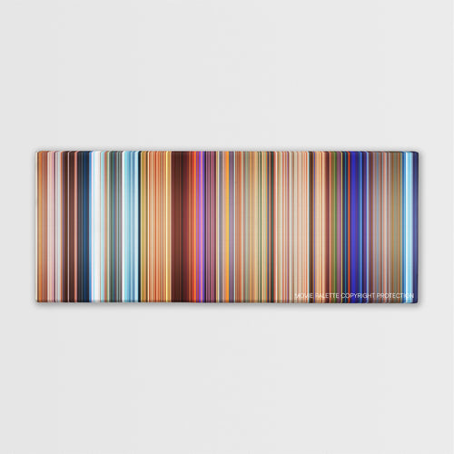 The Road to El Dorado color palette canvas print: thousands of thin vertical stripes of color