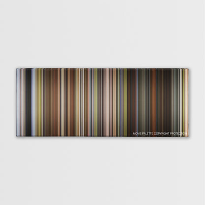 Great Expectations color palette canvas print: thousands of thin vertical stripes of color