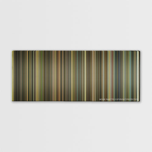 Ray color palette canvas print: thousands of thin vertical stripes of color