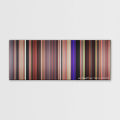 The Wedding Singer color palette canvas print: thousands of thin vertical stripes of color