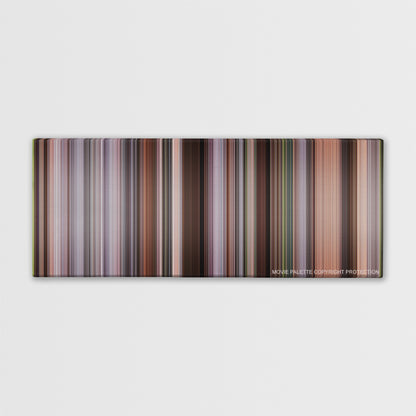 The Intern color palette canvas print: thousands of thin vertical stripes of color