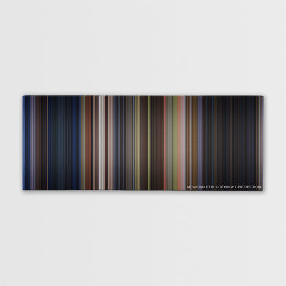 I Know What You Did Last Summer color palette canvas print: thousands of thin vertical stripes of color