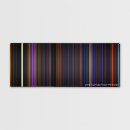 The Nightmare Before Christmas color palette canvas print: thousands of thin vertical stripes of color