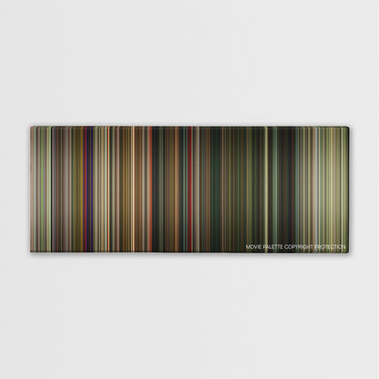 Time Lapse color palette canvas print: thousands of thin vertical stripes of color