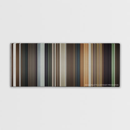 Killing Them Softly color palette canvas print: thousands of thin vertical stripes of color