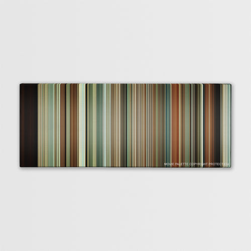 A Serious Man color palette canvas print: thousands of thin vertical stripes of color