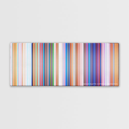 The Grinch color palette canvas print: thousands of thin vertical stripes of color