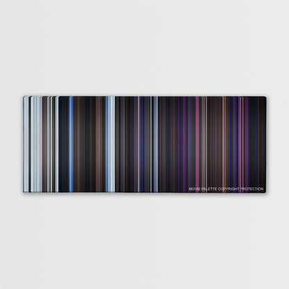 The Thing color palette canvas print: thousands of thin vertical stripes of color