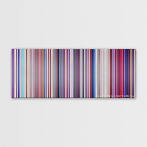 Sing color palette canvas print: thousands of thin vertical stripes of color
