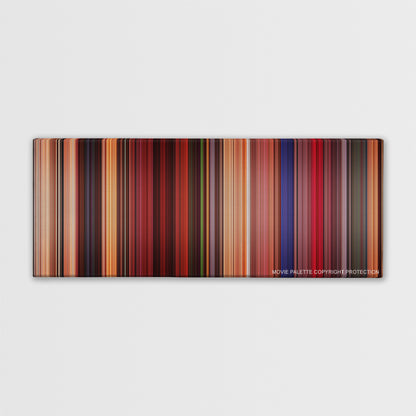 Fear and Loathing in Las Vegas color palette canvas print: thousands of thin vertical stripes of color