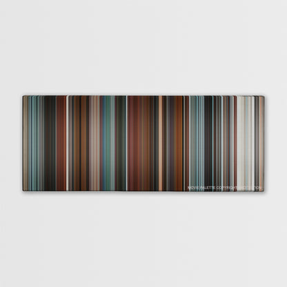 Four Brothers color palette canvas print: thousands of thin vertical stripes of color