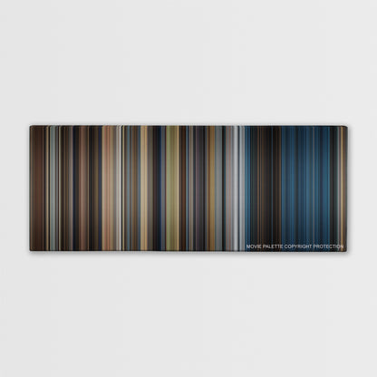 The Equalizer 2 color palette canvas print: thousands of thin vertical stripes of color