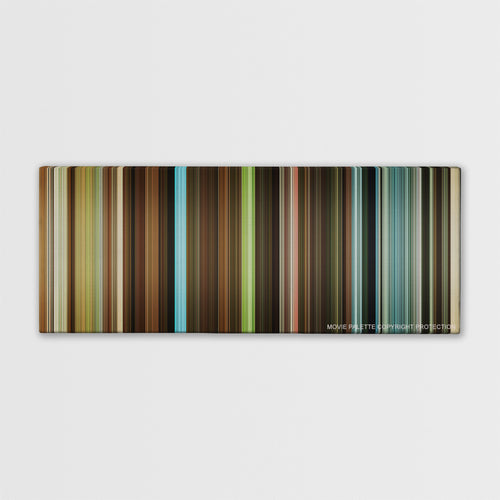 Jojo Rabbit color palette canvas print: thousands of thin vertical stripes of color