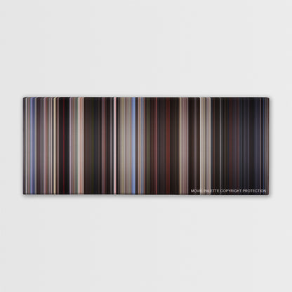 American Beauty color palette canvas print: thousands of thin vertical stripes of color
