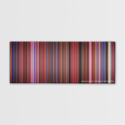 The Great Mouse Detective color palette canvas print: thousands of thin vertical stripes of color