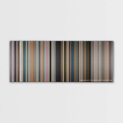 Fun with Dick and Jane color palette canvas print: thousands of thin vertical stripes of color